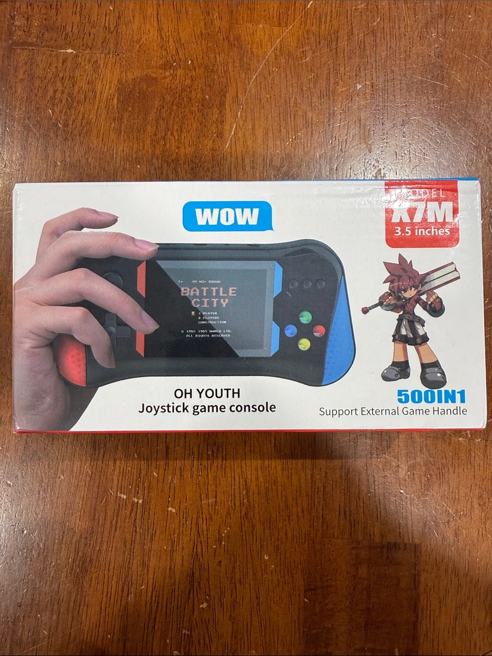 OH YOUTH Blue and Black Handheld Joystick Game Console - 500in1